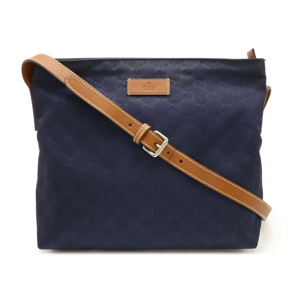 Gucci GG Crossbody Bag Leather Navy Blue